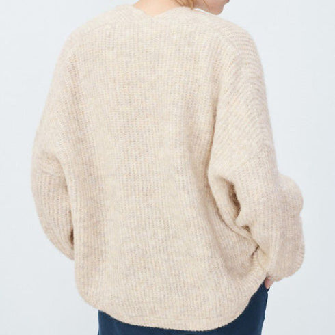 Cardigan East kurz | powder snow melange
